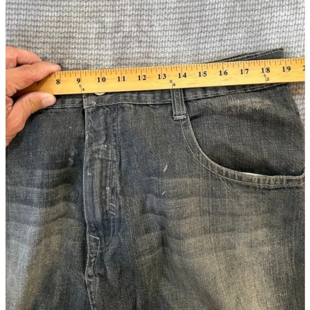 Southpole Relaxed Fit Faded Black Denim Jeans Mens 38x30 Baggy Y2K Streetwear‎